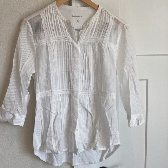 Coldwater Creek Tops - Coldwater Creek Three-Quarter Sleeve Shirt Blouse